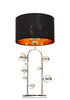 GLAMOUR LAMPA NOCNA CZARNO-CHROMOWANA SELARI