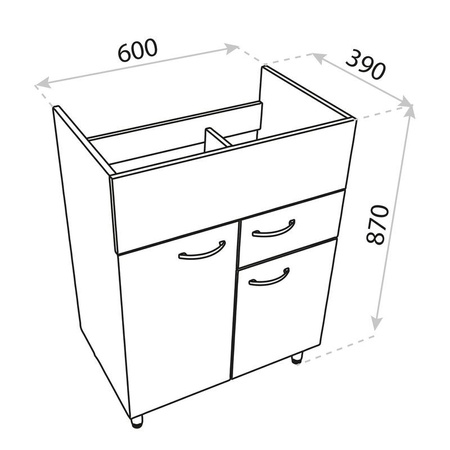 Szafka stojąca Basic Barato 600
