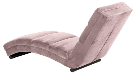 Szezlong Slinky – dusty rose welur, pikowania poziome ACTONA