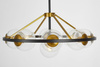 NOWOCZESNA LAMPA WISZĄCA CZARN0-ZŁOTA DONZANO W9 PRO
