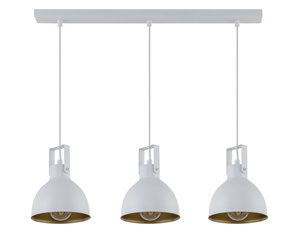 MARS 3 lampa wisząca prosty biały/złoty
