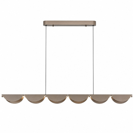 Lampa wisząca NAMI LINE 143 cm - LED, szary szczotkowany, falista forma
