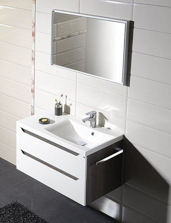 WAVE szafka umywalkowa 90x45x48cm, prawa, biała