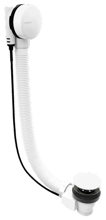 Zestaw odpływowy z korkiem automatycznym, długość 1200mm, korek 72mm, biały