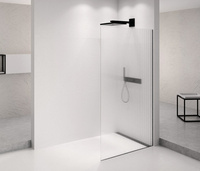 ARCHITEX BLACK MATT walk-in, 1462 mm, szkło Flute