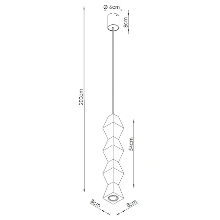 Lampa wisząca KUBBE duża S