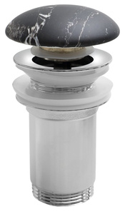 Korek umywalkowy 5/4“, klik-klak, grzybek ceramiczny, 10-50mm, carnico marmor