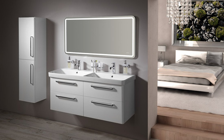 THALIE 120 umywalka meblowa podwójna 120x46cm, biała