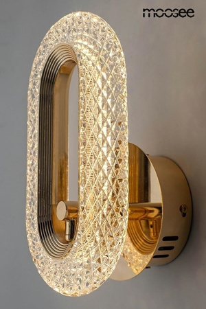 MOOSEE lampa ścienna JEWEL złota