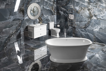 VELIA wanna wolnostojąca, kompozyt, 167x83x62,5cm, biały