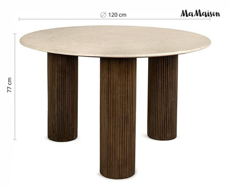 MaMaison stół jadalniany RAGNO 120        drewno / marmur