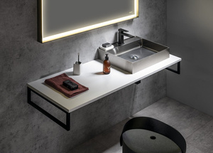 PLATO blat Rockstone 1200x24x500mm, biały mat