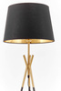 LAMPA STOJĄCA PODŁOGOWA CZARNO-MOSIĘŻNA MERINO