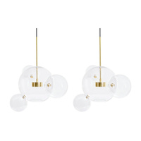 MOOSEE zestaw 2 lamp wiszących CAPRI 4    złoty