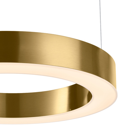 Lampa wisząca CIRCLE 40 cm - LED, ring mosiądz szczotkowany
