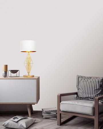GLAMOUR LAMPA NOCNA BIAŁO-ZŁOTA SALVARI