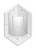 KABINA NEW SOLEO PIĘCIOKĄTNA U 90x90x195 CZYSTE 6mm ACTIVE SHIELD