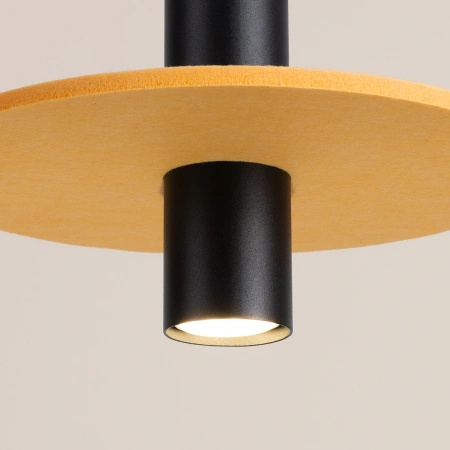 Lampa wisząca PELTA 1 czarna/żółta