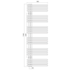 NYMPHA grzejnik łazienkowy 500x1520mm, czarny mat