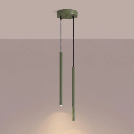 Lampa wisząca ARCHE 2P zielona oliwka