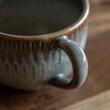 Organic Ridged Mug Stone (4pk) 145x110x80mm