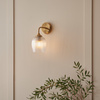 Ashcroft Ribbed Wall Light Brushed Aged Brass