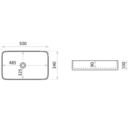Umywalka nablatowa Vesi Black