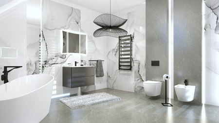 Grzejnik łazienkowy Hermes Black 1150