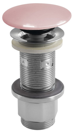 Korek umywalkowy 5/4'', klik-klak, betonowy grzybek, 10-80mm, różowy półpołysk
