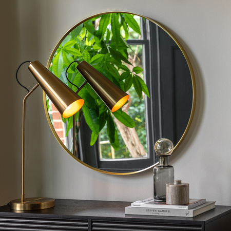 Holworth Large Round Mirror Gold 800x35x800
