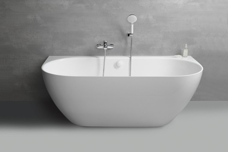 PAGODA wanna przyścienna 170x85x58cm, kompozyt, biały