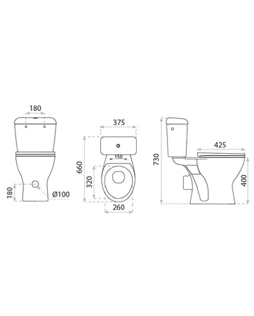 Kompakt z deską WC Zeta 2.0