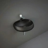 Zestaw CLOUD Umywalka podwieszano/nablatowa z maskownicą 55 cm, Miska i Deska WC czarny mat