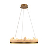 Lampa wisząca MONTANA 60 cm - LED, złoty kryształowy ring