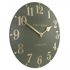 Arabic Wall Clock Lichen Green 20in