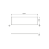 Blat Rockstone 1554x12x445mm, biały mat