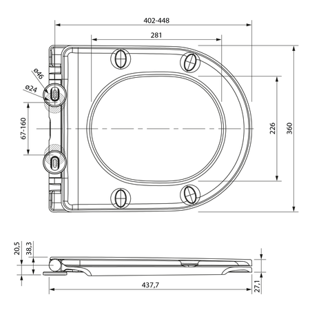 GERRY deska WC, SLIM, Soft Close, Easy Take, biały