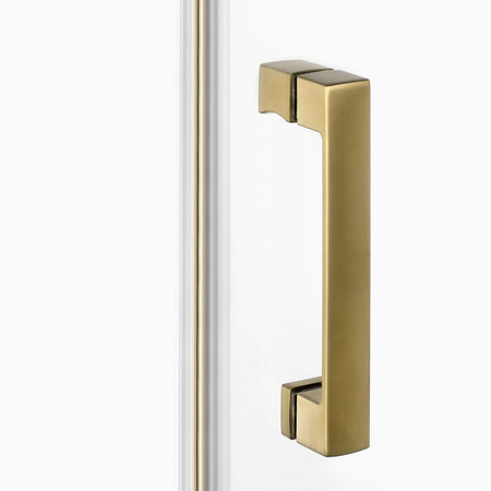 Kabina NESTA GOLD BRUSHED 2D półokrągła  90x90x200 czyste 6mm Active Shield 2.0
