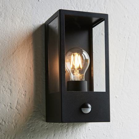 Oxford Outdoor PIR 1 Wall Light Black
