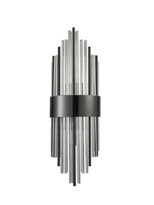 Lampa ścienna DRACO 60cm - kryształowo - czarna, styl glamour
