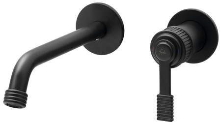 VERSI bateria umywalkowa podtynkowa, czarny mat