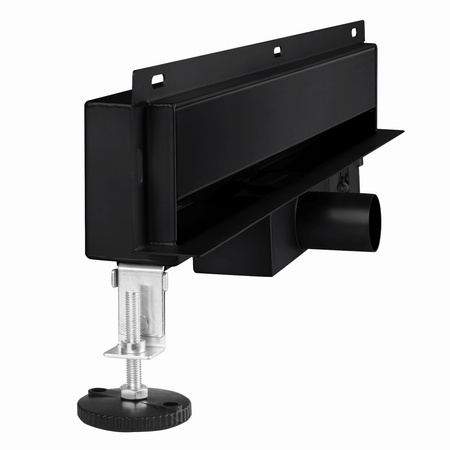 A4H Odpływ Liniowy ścienny Czarny 80 cm 2w1 – Niski montaż 54 mm