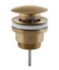 Odpływ umywalkowy 5/4", klik-klak, duży korek, 10-55mm, złoto mat