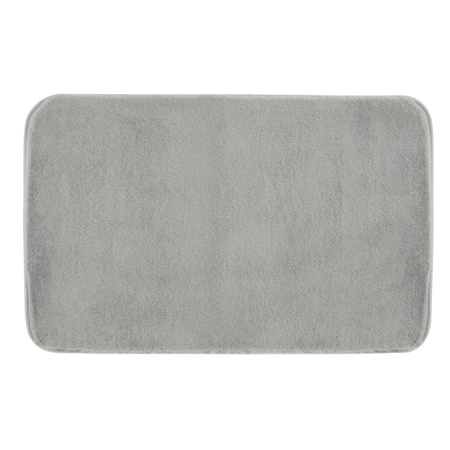 FUZZY dywanik łazienkowy, 50x80cm, 100% polyester, antypoślizgowa, szary