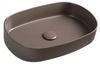 INFINITY OVAL umywalka ceramiczna nablatowa 55x36cm, brązowa