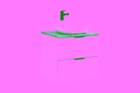 Zestaw meblowy 60cm z blatem i umywalką nablatową Smile