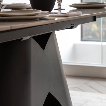 Bresso Dining Table Black 1600/2400x900x760mm