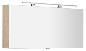 CLOE szafka z lustrem z oświetleniem LED, 120x50x18cm, wiąz Bardini