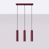 Lampa wisząca LAGOS 3L burgund