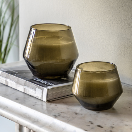 Glass Filled Candle Green Lime Basil &Manderin 2pk
